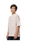 Striped T-Shirt with Crew Neck and Short Sleeves - 3