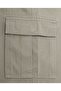 Solid Cargo Shorts with Drawstring Waist - 6