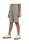 Solid Cargo Shorts with Drawstring Waist - 3