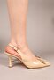 Mochy Bow Buckle Patent Leather Stiletto Beige - 4