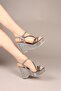 Fudgi̇e Stone Piping Wedge Heel Evening Dress Shoes Platinum - 2