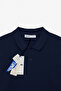 Skyloom Men's 100% Cotton Short Sleeve Regular Fit Navy Blue Polo Neck T-Shirt - 2