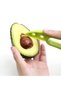 Cutit pentru avocado, plastic solid, 18x6 cm, verde - 6