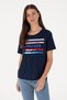 Women's Navy Blue Crew Neck T-Shirt 50299762-Vr033