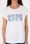 Women's White Crew Neck T-Shirt 50299764-Vr013 - 6