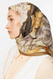 Apricot Floren Pattern Cotton Scarf - 4