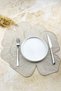 Cream Beige Colored Beige Bloom Flower Embroidered 2-Piece American Service