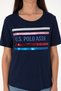 Women's Navy Blue Crew Neck T-Shirt 50299762-Vr033 - 6