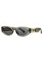 Women's Sunglasses – Green Oval Frame, Gold Detailed Design - 3