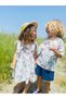 Palm Tree Patterned Girl's Summer Dress, Holiday Dress - 3