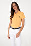 Women's Orange Basic Polo Neck T-Shirt 50300896-Vr202