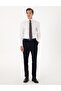 White Anti-Wrinkle Lyocell Slim Fit Long Sleeve Basic Shirt 50303339-Vr013 - 5
