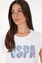 Women's White Crew Neck T-Shirt 50299764-Vr013 - 2