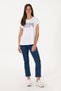 Women's White Crew Neck T-Shirt 50299764-Vr013 - 4