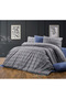 Gray Good Night Young Room Duvet Cover Set Single Duvet Cover Set with Elastic Sheet