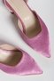 Solara Lilac Self-Patterned Satin Low Heeled Shoes - 4