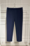 Women's Mother Elastic Waist Comfort Comfortable Fit Front Striped Combed Cotton Trousers - 2
