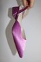 Solara Lilac Self-Patterned Satin Low Heeled Shoes - 7