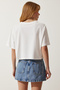 Teddy Bear Embroidered Crop Knitted T-Shirt Ecru Lhf0008 - 5