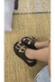 Melinta Wedge Heeled Double Banded Buckle Women's Sandals - 5