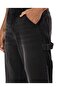 Washed Carpenter Jeans with Button Closure - 5