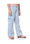 Washed Cargo Flared Jeans with Button Closure - 3