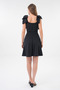 Lycra Crepe Fabric Straps Connectable Strapless Neckline A-Line Flared Cutout Black Evening Dress 2030 - 4