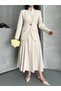 Women's Gold Buttoned Skirt Suit Stone - 6