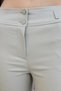 High Waist Thick Belted Pocket Narrow Leg Ankle Length Cotton Lycra Fabric Trousers - Neft - 7