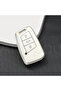 Volkswagen Compatible Passat, Golf, Arteon, Tiguan Silver Edge Tpu Key Case Cover (White)