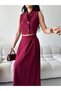 Women's Bottom Top Suit Button Detail Premium Vest Skirt Double Suit - 6