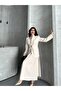 Women's Gold Cookie Button Blazer Jacket Skirt Suit - 3