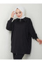 Women's Modest Pants Set with Slit Pant Leg and Collar Detail - 6