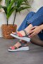 Women's Genuine Leather Orthopedic Wedge Heeled Sandals - 4