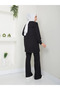 Women's Modest Pants Set with Slit Pant Leg and Collar Detail - 5