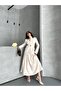 Women's Gold Cookie Button Blazer Jacket Skirt Suit - 5