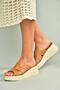 U555330903 Tan Genuine Leather Thick Soled Women's Slippers - 4