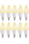 10 Pack Super Bright E14 7W Led Candle Light Bulbs Romantic Warm White (Yellow) 3000K, Energy Saving - 2