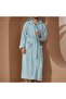 روب مودرن تركواز بقبعة ريفي- Turquoise Modern Robe with A Cab - 3