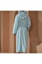 روب مودرن تركواز بقبعة ريفي- Turquoise Modern Robe with A Cab - 4
