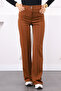 Tan Floral Spanish Flared Pants - 4