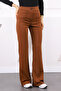 Tan Floral Spanish Flared Pants - 3