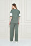 Women's Front and Sleeve Stripe Detailed Modal Two-Piece Suit - 4