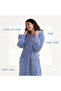 روب مودرن بترولي ازرق بقبعة ريفي - Modren Rob Blue Petrol With Hooded Reefi - 4