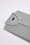 Men's Big Size 100% Cotton Plain Pique Short Sleeve Gray Polo Collar T-Shirt - 2