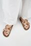 Nagual Lillo Women's Genuine Leather Double Velcro Tan Spotted Slippers - 7