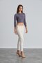 Işşil 4548-Wrist Length Narrow Leg Fabric Trousers - 5