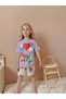 Yigit Butik Printed Girls Set with Shorts - 3