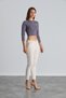 Işşil 4548-Wrist Length Narrow Leg Fabric Trousers - 3