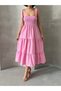 Women's Thick Strap Shoulder Tie Gipeli Knee Length Casual Dress - 4